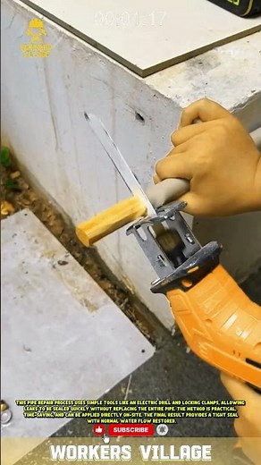 **"Quick and Efficient Pipe Leak Repair Method"** #workersvillage #innovation #skilledworkers