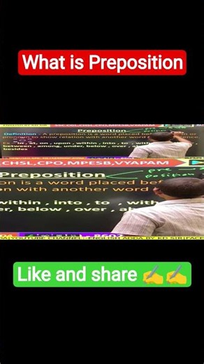 what is Preposition.... definition of preposition.
