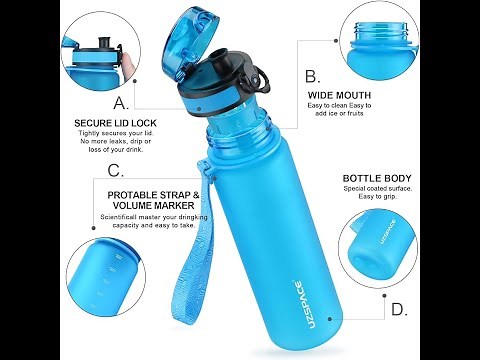 Review the UZSPACE Tritan BPA Free Water Bottle