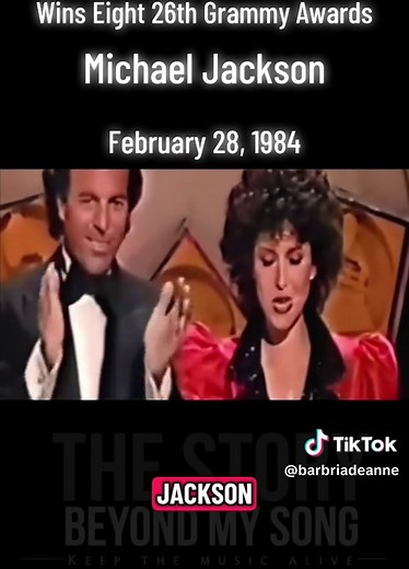 On This Day: February 28, 1984, 26th Grammy Awards: Michael Jackson wins 8 Grammys. #michealjackson #blackhistorymonth #onthisday #musichistory #grammys @Barbria DeÁnne