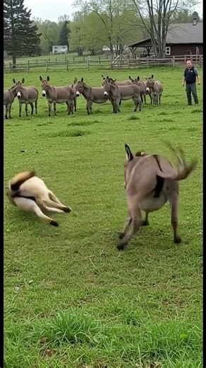 When a Wolf Attacks a Donkey, Who Wins #animals #fight #lion