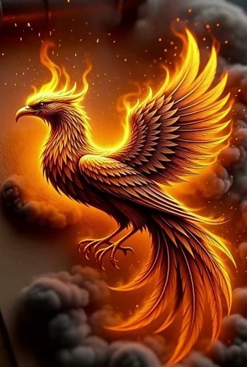 Charcoal Phoenix Transforms Into Fire — Cinematic ASMR Magic