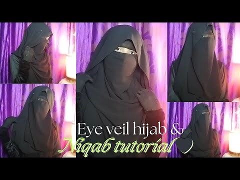 2 Style Eye veil hijab & niqab tutorial🖤|Easy & unique veil hijab tutorial full coverage✨
