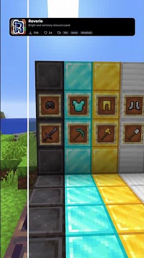 Reverie: Best Bright And Cartoony Minecraft Texture Pack #minecraft #texturepack #shorts #mc #txt