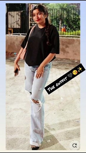 The Outfit ✨ | Black T-Shirt × Ripped Denim Look | #ootdguide