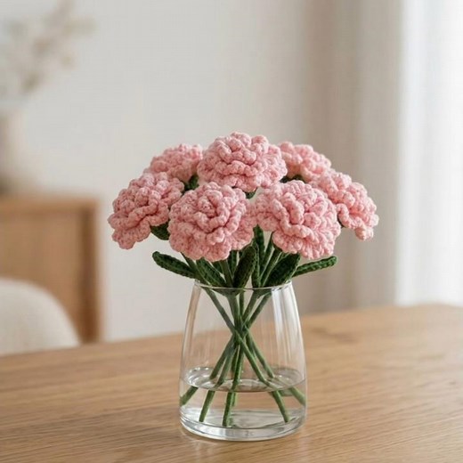 [Finger Garden] Full Carnation Crochet Tutorial: Easy Step-by-Step for Beginners ✨
