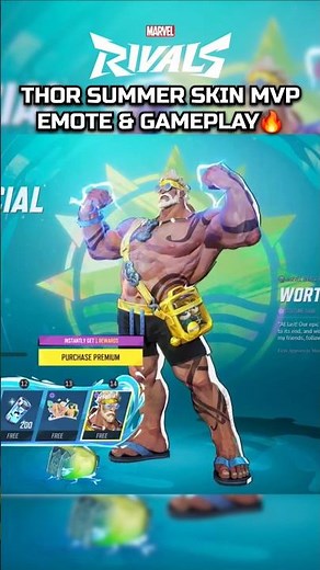 MARVEL RIVALS THOR SUMMER SKIN MVP, EMOTE & GAMEPLAY 🔥