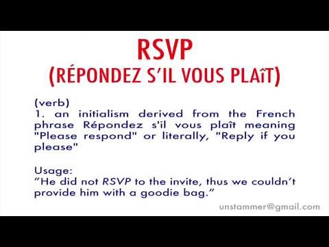 How to Pronounce RSVP