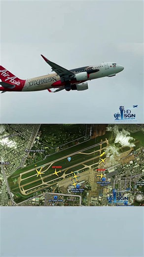 ✈️ AirAsia A320 “How to Train Your Dragon” Livery Departure from SGN 🇲🇾
