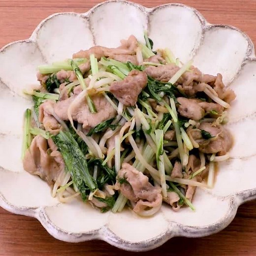 ご飯のお供に♪ 豚肉と水菜のポン酢炒めのレシピ動画・作り方 | デリッシュキッチン