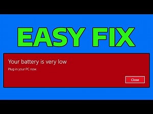 How To Disable Your Battery is Very Low Plug In Your PC Now in Windows