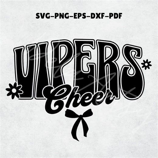 Vipers Cheer Logo Svg Png Eps Pdf | Retro Cheerleading Spirit Design | Cute Snake Mascot Clipart for Cricut Shirts & Sublimation - Etsy UK