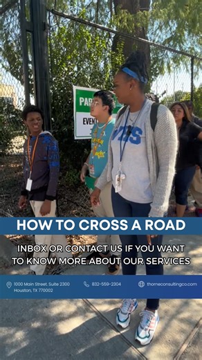 Thorne Consulting on Instagram: "Our students are learning how to cross a road safely. At Thorne Consulting, we work to empower individuals with disabilities with the skills and experiences for a successful transition to the workforce. Our services are available in Texas, Colorado, and Kentucky. Our services are: ➡️ Pre-Employment Transition Services ➡️ Employment Services ➡️ Academic Coaching ➡️ Tutoring Services Inbox us or contact us via: Phone: 832-559-2304 Email: info@thorneconsultingco.com