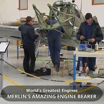 World's Greatest Engines: Merlin 66 ENGINE BEARER for Spitfire - preparing for engine installation