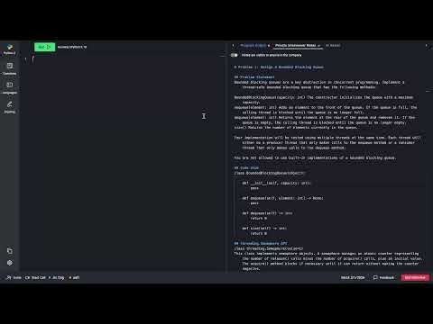 Mock Leetcode Interview: Design A Thread-Safe Bounded Blocking Queue