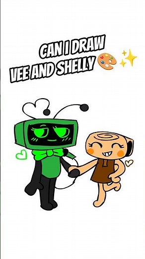 🎨✨ Drawing Vee & Shelly | Dandy's World Art #Shorts