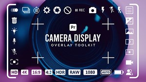 Camera Viewfinder Display Overlays — 32 Icons, 4K/HD   Portrait/Square for Premiere Pro