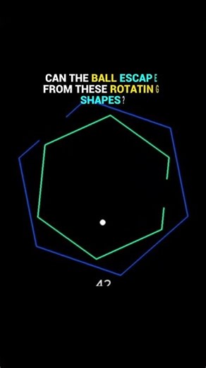 Hexagon speed test - can the ball survive? #physics #satisfying