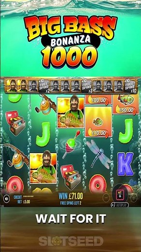 INSANE 1000X FISH ON BIG BASS BONANZA 1000! 🔥 #slot #pragmaticplay
