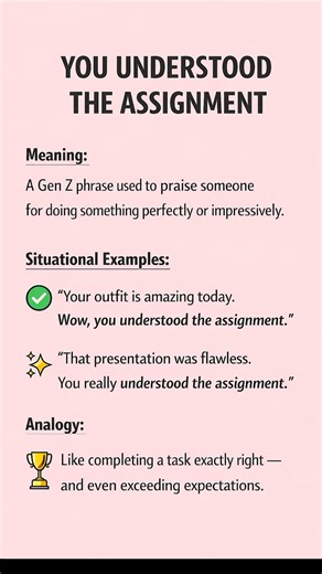 You Understood the Assignment Meaning | Modern English Slang | Speak Flow