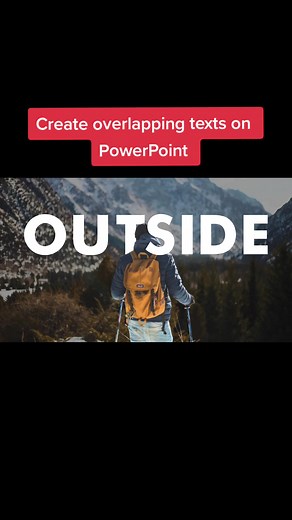 Create overlapping text in PowerPoint. Follow for more tips. #powerpoint#design#tutorial#fyp#viral#trending