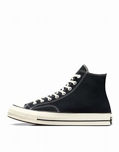 Converse Chuck 70 Wide Fit vintage canvas trainers in black | ASOS