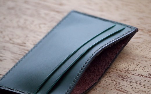 「含图纸」【手工皮具】卡包的制作card-case