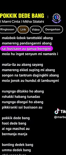 Kumpulan Lirik Lagu Batak Terpopuler