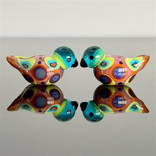Handmade Lampwork Bird Bead Pair – Unique Glass Design - Etsy Canada