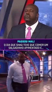 1.2M views · 17K reactions | SHAQUILLE O'NEAL PASSOU MAL 藍藍藍 O dia que Charles Barkley desafiou Shaquille O'Neal a comer um salgadinho apimentado, Shaq achou que não era nada demais e sofreu... @nbaonespn ASSISTA ao melhor da NBA no #DisneyPlus! #NBA #Shaq #InsideTheNBA #NBAnaESPN | ESPN Brasil | Facebook