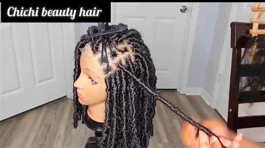 6.9K views · 129 reactions | How to do side part locs braid #wig /using kinky twist #tutorial | Chichi beauty hair | Facebook