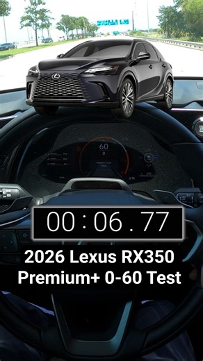 2026 Lexus RX350 Premium Plus 0-60 Test | 2.4L 4cyl Turbo | 8 Spd Auto | FWD | 275 hp | 317 lb-ft