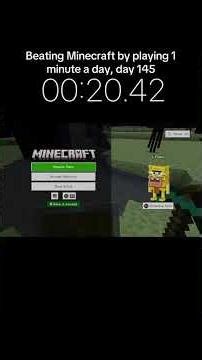 Beating Minecraft by playing 1 minute a day part 145 #minecraft #gaming #minecraftgaming
