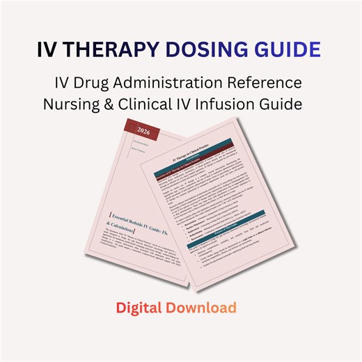 IV Therapy Dosing Guide PDF | Essential Bedside IV Fluids, Drugs & Calculations Drug Administration Reference - Etsy