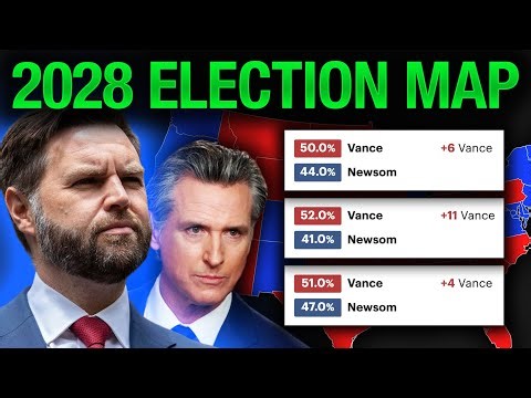 My SHOCKING 2028 Election Map Prediction (Vance vs Newsom)