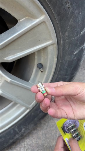 🚗💨Keep Your Ride Safe & Smooth! If your car doesn't have a tire pressure monitoring system, this Tire Pressure Monitoring Cap is a must-have! 🟡 Yellow = Add Air,🔴 Red = Stop Driving,🟢 Green = All Good! Perfect for road trips, daily drives, and ensuring your safety on the road! Get yours now and make every drive safer. #CarEssentials #TireCare #RoadSafety #AutoAccessories #CarLife