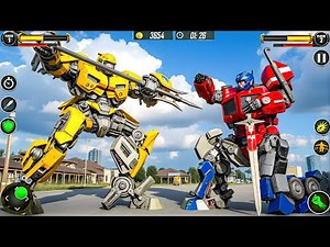 Fighting Robot Jet & Car Transformation Game 2026 New Update in City - Android Gameplay