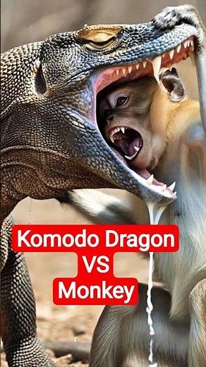 KOMODO DRAGON is A Real Predator! Monkey Need For Help.