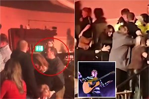Moment Lewis Capaldi's hero dad waded in to stop yobs fighting at Edinburgh gig