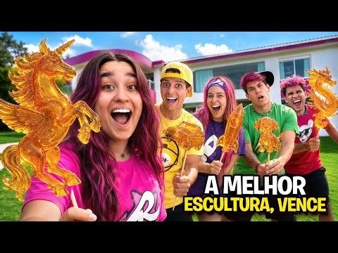 A MELHOR ESCULTURA DE CARAMELO, VENCE ! *Leozin se queimou ...