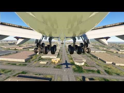 Plane Crash After Landing - |Boeing 747 - New York Airport #avaition #msfs2024