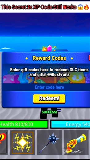 This Secret 2x XP Code Still Works 😱🔥 #shorts #bloxfurit