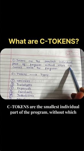 C-Tokens🔥What are C - Tokens ??C language ni parts… big power.Follow for ep-4 what are variables?