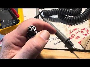 Astatic D-104 amplified check for audio with a volt, ohm meter on AC setting whistle into the mic