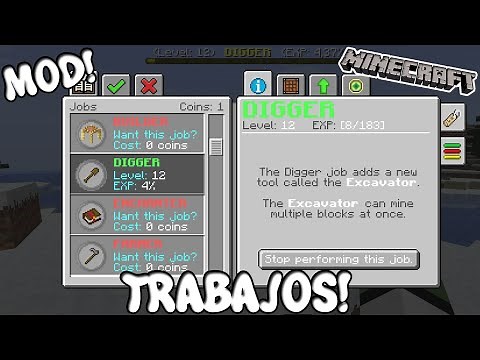 TRABAJOS EN MINECRAFT! Minecraft 1.19.2 MOD JOBS PLUS!