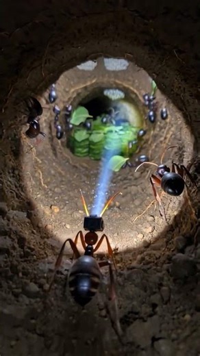 Leafcutter Ant POV (Atta cephalotes) Inside and Anthill 🐜 | Realist Burrow Camera.