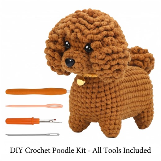 DIY Crochet Poodle Kit – Beginner Plush Dog Toy With Video Tutorial - Etsy