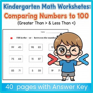Comparing Numbers Worksheets K 1st 2nd Grade Greater Than Less Than