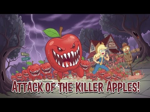 Attack of the Killer Apples Equestria Girls Scary Halloween Applejack Nightmare Story AI Gen
