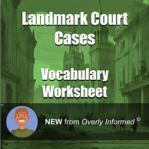 Landmark Court Cases Vocabulary Worksheet